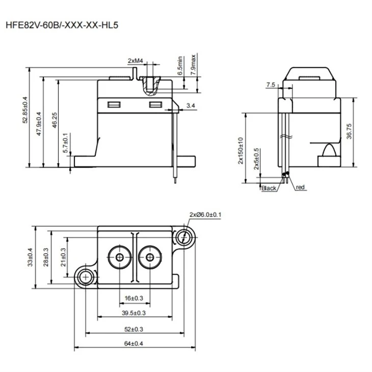 HFE82V-60B HONGFA High Voltage DC Contactor suppliers